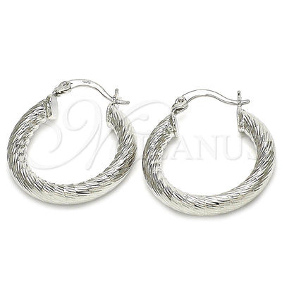 Rhodium Gold Filled Small Hoop, Diamond Cutting Finish, Rhodium Finish, 5.139.011.1.25 for wholesale, main product view