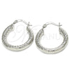 Rhodium Gold Filled Small Hoop, Diamond Cutting Finish, Rhodium Finish, 5.139.011.1.25 for wholesale, main product view