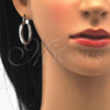 Rhodium Gold Filled Medium Hoop, Diamond Cutting Finish, Rhodium Finish, 5.139.010.1.30