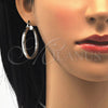 Rhodium Gold Filled Medium Hoop, Diamond Cutting Finish, Rhodium Finish, 5.139.009.1.40