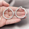 Rhodium Gold Filled Medium Hoop, Diamond Cutting Finish, Rhodium Finish, 5.139.009.1.40