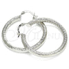 Rhodium Gold Filled Medium Hoop, Diamond Cutting Finish, Rhodium Finish, 5.139.009.1.40