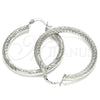 Rhodium Gold Filled Medium Hoop, Diamond Cutting Finish, Rhodium Finish, 5.139.009.1.40