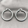 Rhodium Gold Filled Medium Hoop, Diamond Cutting Finish, Rhodium Finish, 5.139.009.1.40