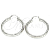Rhodium Gold Filled Medium Hoop, Diamond Cutting Finish, Rhodium Finish, 5.139.009.1.40