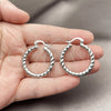 Rhodium Gold Filled Medium Hoop, Diamond Cutting Finish, Rhodium Finish, 02.170.0108.2.30