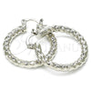Rhodium Gold Filled Medium Hoop, Diamond Cutting Finish, Rhodium Finish, 02.170.0108.2.30