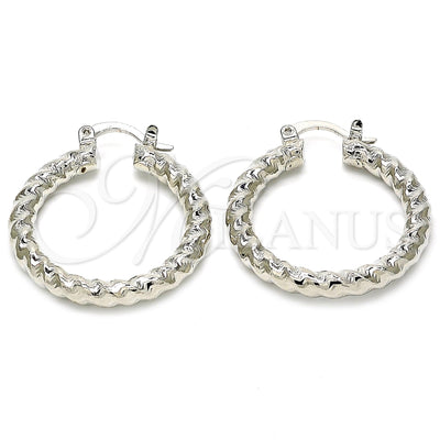 Rhodium Gold Filled Medium Hoop, Diamond Cutting Finish, Rhodium Finish, 02.170.0108.2.30 for wholesale, main product view