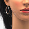 Rhodium Gold Filled Medium Hoop, Twist Design, Diamond Cutting Finish, Rhodium Finish, 02.170.0108.2.40