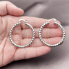 Rhodium Gold Filled Medium Hoop, Twist Design, Diamond Cutting Finish, Rhodium Finish, 02.170.0108.2.40