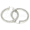 Rhodium Gold Filled Medium Hoop, Twist Design, Diamond Cutting Finish, Rhodium Finish, 02.170.0108.2.40