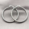 Rhodium Gold Filled Large Hoop, Twist Design, Polished, Rhodium Finish, 02.170.0108.2.50