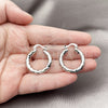 Rhodium Gold Filled Small Hoop, Polished, Rhodium Finish, 5.139.044.1.25