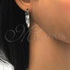 White Gold Filled Hoop Earrings — Medium Hoop Polished 5. — alternate product view — SKU 121159 | Oro Laminado Blanco aretes de aro — Medium Hoop pulido 5. — SKU 121159