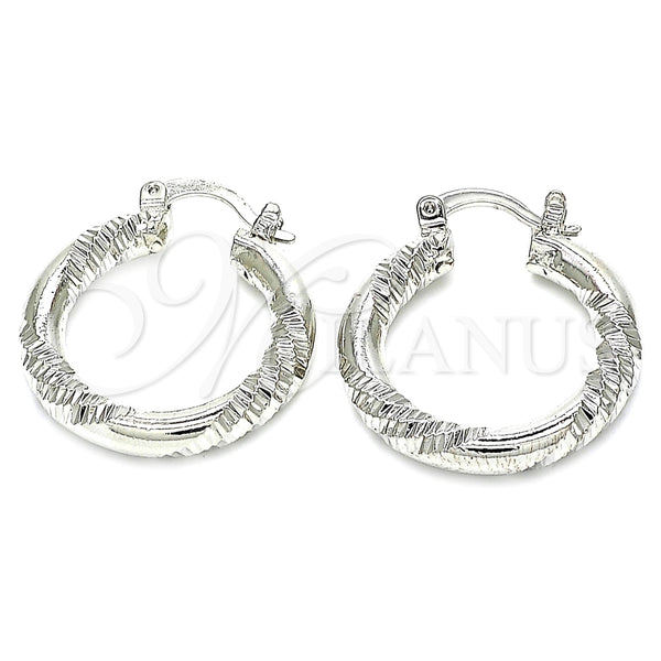 Rhodium Gold Filled Small Hoop, Polished, Rhodium Finish, 02.170.0228.1.25