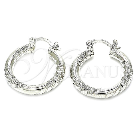 Rhodium Gold Filled Small Hoop, Polished, Rhodium Finish, 02.170.0228.1.25