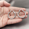 Rhodium Gold Filled Medium Hoop, Diamond Cutting Finish, Rhodium Finish, 02.170.0228.1.30