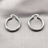 Rhodium Gold Filled Medium Hoop, Diamond Cutting Finish, Rhodium Finish, 02.170.0228.1.30