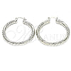 Rhodium Gold Filled Medium Hoop, Diamond Cutting Finish, Rhodium Finish, 02.170.0228.1.40