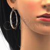 Rhodium Gold Filled Large Hoop, Diamond Cutting Finish, Rhodium Finish, 02.170.0228.1.50