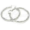 Rhodium Gold Filled Large Hoop, Diamond Cutting Finish, Rhodium Finish, 02.170.0228.1.50