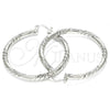 Rhodium Gold Filled Large Hoop, Diamond Cutting Finish, Rhodium Finish, 02.170.0228.1.50