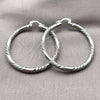 Rhodium Gold Filled Large Hoop, Diamond Cutting Finish, Rhodium Finish, 02.170.0228.1.50