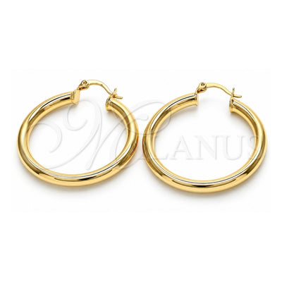 Oro Laminado Medium Hoop, Gold Filled Style Polished, Golden Finish, 02.170.0235.40