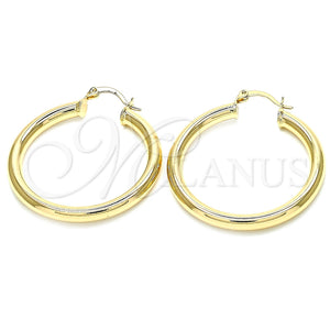 Oro Laminado Medium Hoop, Gold Filled Style Polished, Golden Finish, 02.170.0235.40