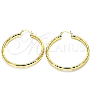 Oro Laminado Large Hoop, Gold Filled Style Polished, Golden Finish, 02.170.0235.50