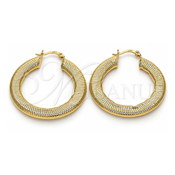 Oro Laminado Medium Hoop, Gold Filled Style Polished, Golden Finish, 02.170.0226.1.40