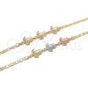 Oro Laminado Fancy Bracelet, Gold Filled Style Turtle Design, Polished, Golden Finish, 03.63.1871.07 (04 MM Thickness, 7 Inches Length)
