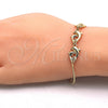 Oro Laminado Adjustable Bolo Bracelet, Gold Filled Style Dolphin Design, Polished, Golden Finish, 03.63.1884.12 (01 MM Thickness, 12 Inches Length)