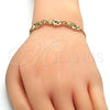 Oro Laminado Adjustable Bolo Bracelet, Gold Filled Style Dolphin Design, Polished, Golden Finish, 03.63.1884.12 (01 MM Thickness, 12 Inches Length)
