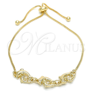 Gold Filled Bracelet — Adjustable Bolo Bracelet Dolphin Design Polished 03.63. 01 — main product view — SKU 121278 | Oro Laminado brazalete — Adjustable Bolo Bracelet Dolphin diseño pulido 03.63. 01 — SKU 121278