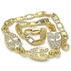 Oro Laminado Fancy Bracelet, Gold Filled Style Owl Design, Polished, Golden Finish, 03.63.1889.08 (04 MM Thickness, 8 Inches Length)