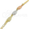 Dorado Oro Laminado Pulsera, vista 4 de la galería del producto por Mayoreo, vista adicional 4 del producto
