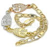 Dorado Oro Laminado Pulsera, vista 5 de la galería del producto por Mayoreo, vista adicional 5 del producto