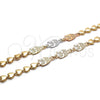 Oro Laminado Fancy Bracelet, Gold Filled Style Owl and Heart Design, Polished, Tricolor, 03.63.1891.1.08 (07 MM for wholesale, additional product view 7