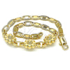 Oro Laminado Fancy Bracelet, Gold Filled Style Flower Design, Polished, Golden Finish, 03.63.1893.08 (04 MM for wholesale, additional product view 6