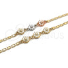 Oro Laminado Fancy Bracelet, Gold Filled Style Flower Design, Polished, Golden Finish, 03.63.1893.08 (04 MM for wholesale, additional product view 7