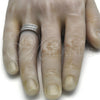 Stainless Steel Mens Ring, with White Cubic Zirconia, Polished, Steel Finish, 01.328.0001.12 (Size 12)