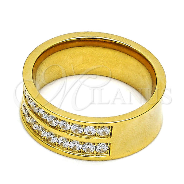Stainless Steel Ring — Multi Stone Ring with White Cubic Zirconia Polished — alternate product view — SKU 121354 | Acero Inoxidable anillo — Multi Stone Ring with blanco Cubic Zirconia pulido — SKU 121354