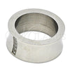 Stainless Steel Mens Ring, with White Cubic Zirconia, Polished, Steel Finish, 01.328.0005.11 (Size 11)