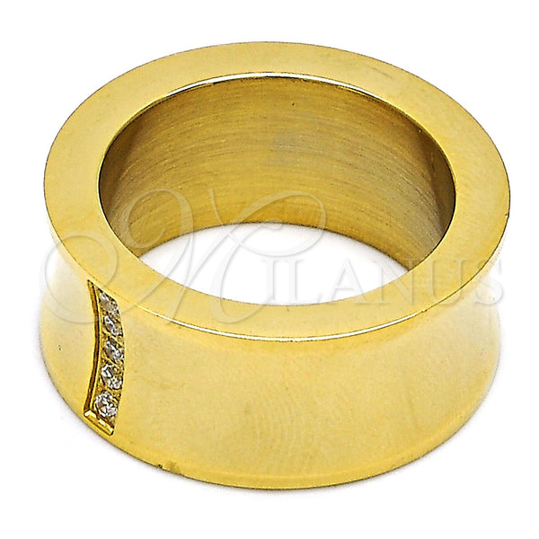 Stainless Steel Ring — Mens Ring with White Cubic Zirconia Polished 01. — alternate product view — SKU 121386 | Acero Inoxidable anillo — Mens Ring with blanco Cubic Zirconia pulido 01. — SKU 121386