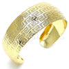 Oro Laminado Individual Bangle, Gold Filled Style Greek Key Design, Polished, Golden Finish, 07.329.0001 (Thickness, One size fits all)