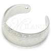 Rhodium Gold Filled Individual Bangle, Greek Key Design, Polished, Rhodium Finish, 07.329.0001.1 (Thickness, One size fits all)