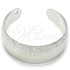 Rhodium Gold Filled Individual Bangle, Greek Key Design, Polished, Rhodium Finish, 07.329.0001.1 (Thickness, One size fits all)