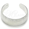 Rhodium Gold Filled Individual Bangle, Greek Key Design, Polished, Rhodium Finish, 07.329.0001.1 (Thickness, One size fits all)