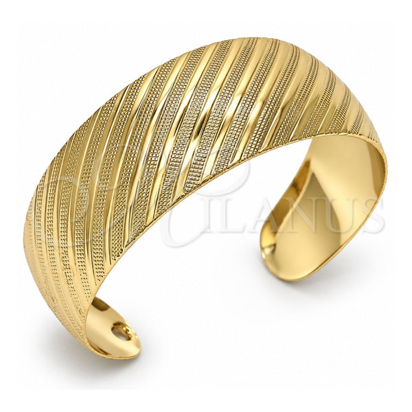 Oro Laminado Individual Bangle, Gold Filled Style Polished, Golden Finish, 07.329.0003 (18 MM Thickness, One size fits all)
